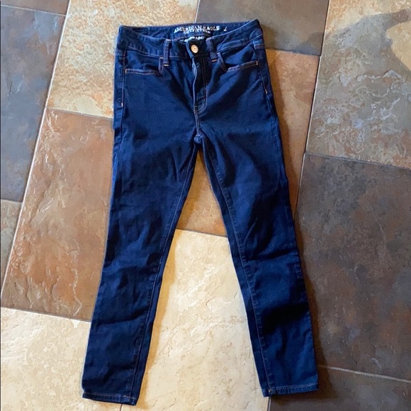 American Eagle Outfitters Denim - AE stretchy navy high-rise crop jegging size 6